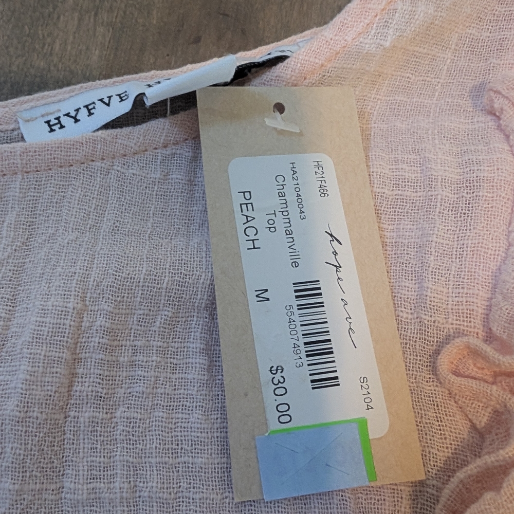 HYFVE Light Coral Ruffle Sleeve Blouse - Picture 2 of 4